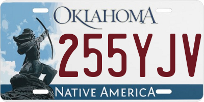 OK license plate 255YJV