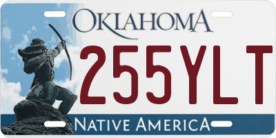 OK license plate 255YLT