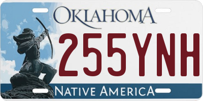 OK license plate 255YNH