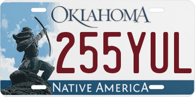 OK license plate 255YUL