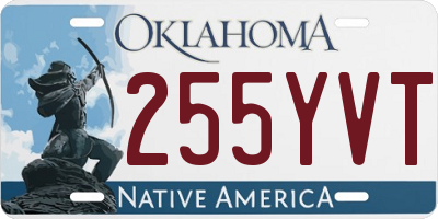 OK license plate 255YVT