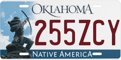 OK license plate 255ZCY