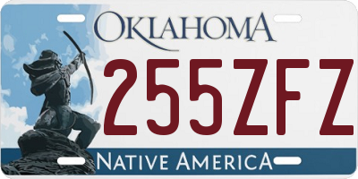 OK license plate 255ZFZ