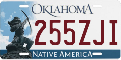 OK license plate 255ZJI