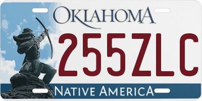 OK license plate 255ZLC