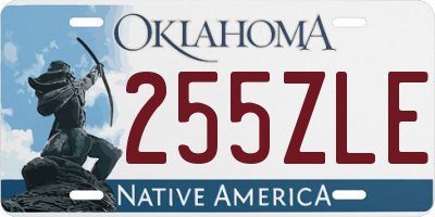 OK license plate 255ZLE