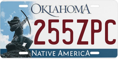 OK license plate 255ZPC
