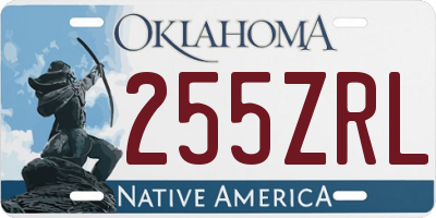 OK license plate 255ZRL