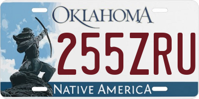 OK license plate 255ZRU