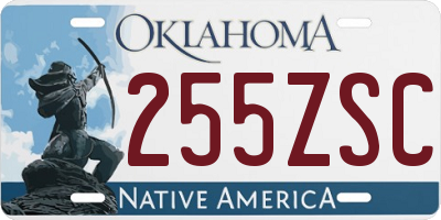 OK license plate 255ZSC