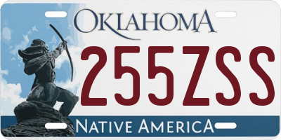 OK license plate 255ZSS