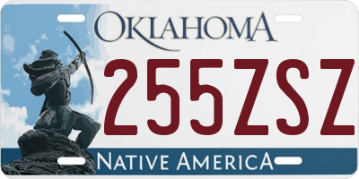 OK license plate 255ZSZ