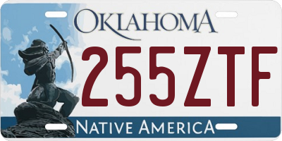 OK license plate 255ZTF