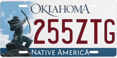 OK license plate 255ZTG