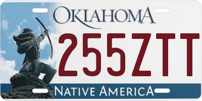 OK license plate 255ZTT