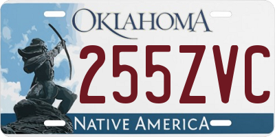 OK license plate 255ZVC