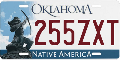 OK license plate 255ZXT