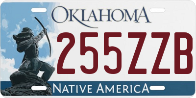 OK license plate 255ZZB