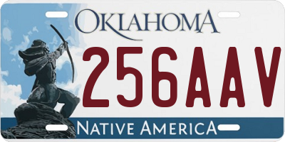 OK license plate 256AAV