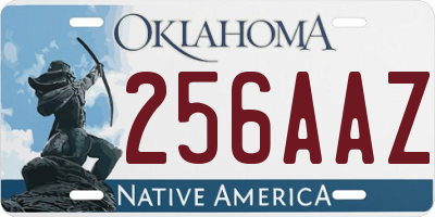 OK license plate 256AAZ