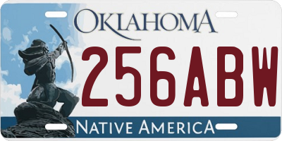 OK license plate 256ABW