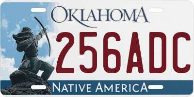 OK license plate 256ADC