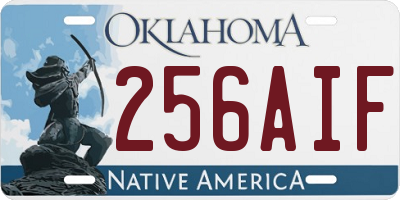 OK license plate 256AIF