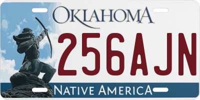 OK license plate 256AJN