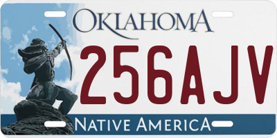 OK license plate 256AJV
