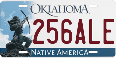 OK license plate 256ALE