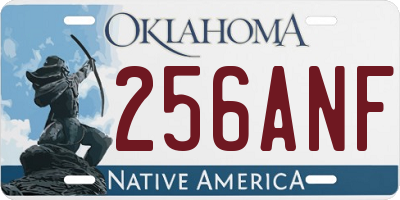 OK license plate 256ANF