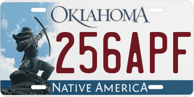 OK license plate 256APF