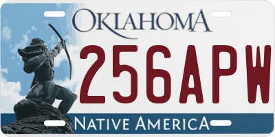 OK license plate 256APW