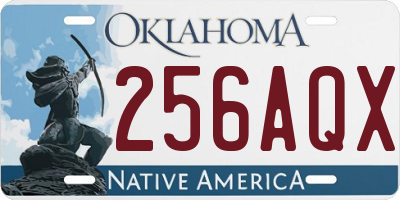 OK license plate 256AQX