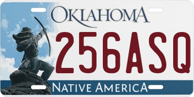 OK license plate 256ASQ