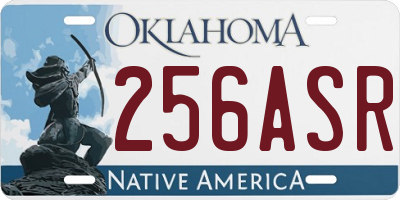 OK license plate 256ASR