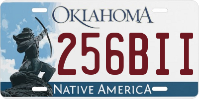 OK license plate 256BII