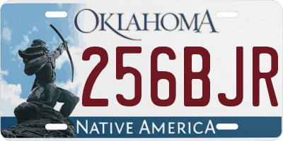 OK license plate 256BJR