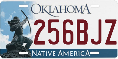 OK license plate 256BJZ