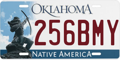 OK license plate 256BMY