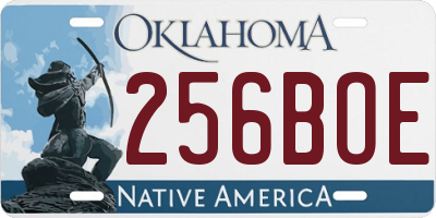 OK license plate 256BOE