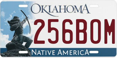 OK license plate 256BOM