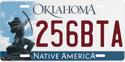 OK license plate 256BTA