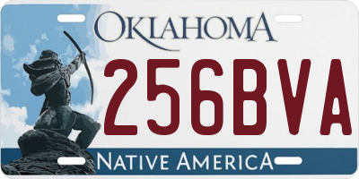 OK license plate 256BVA