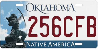 OK license plate 256CFB