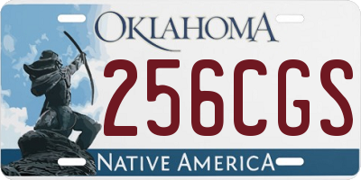 OK license plate 256CGS