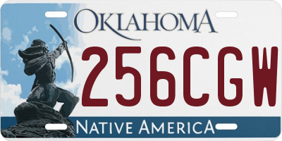 OK license plate 256CGW
