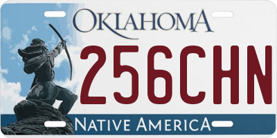 OK license plate 256CHN