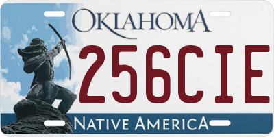 OK license plate 256CIE