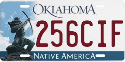 OK license plate 256CIF